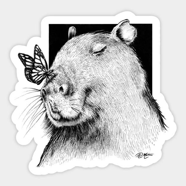 Kind Capybara Sticker by Angelo DiMartino